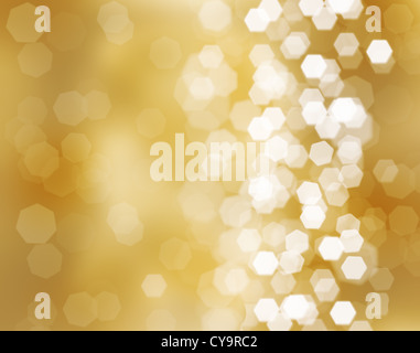 Christmas Gold Background With Bokeh Stock Photo - Alamy