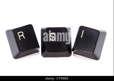 computer letters spelling rsi represents repetitive strain injury Stock Photo