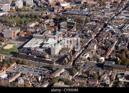 aerial view of Chester city centre Stock Photo