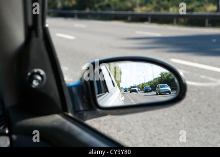 Car rear view mirror. Stock Photo