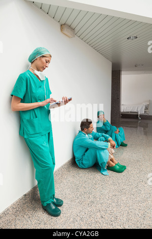 Hispanic Man Using tablet computer At Home Stock Photo - Alamy