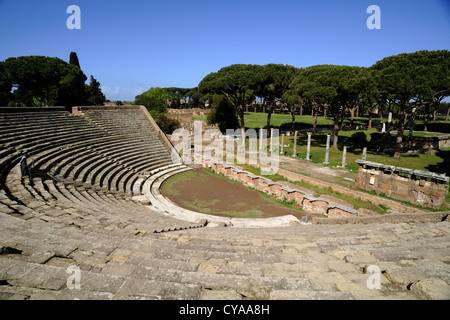 italy, rome, ostia antica, roman theatre