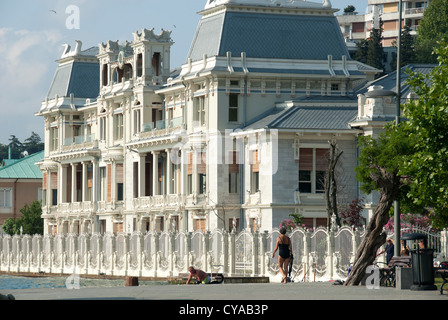 ISTANBUL, TURKEY. The Hidiv Sarayi (Khedive's Palace) in Bebek on the European shore of the Bosphorus. 2012. Stock Photo