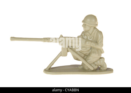 plastic toy soldier photo on the white background Stock Photo