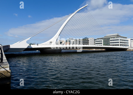 The Samuel beckett bridge in Dublin, designed by Santiago Calatrava.