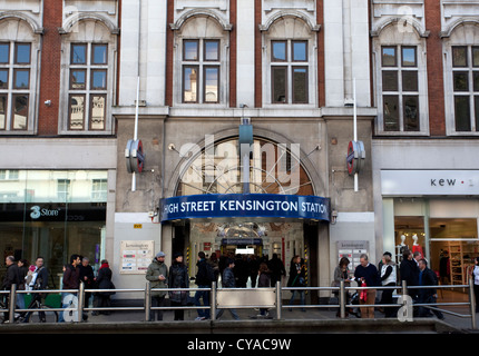 High Street Kensington underground station, London Stock Photo