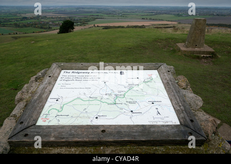 The summit of Ivinghoe Beacon in the Chilterns Area of Outstanding ...