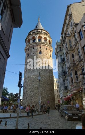 Galata Tower in Galata, Istanbul, Turkey Stock Photo
