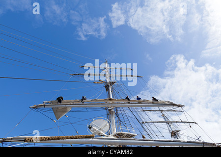 Christian Raddich tall ship moored at the quays on the river liffey in Dublin, Ireland Stock Photo