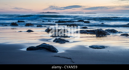 Dawn on the Northumberland coast Stock Photo