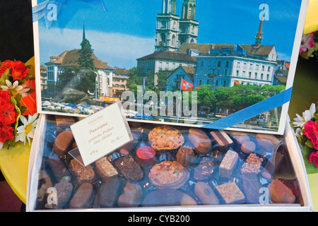 europe, switzerland, zurich, chocolate shop Stock Photo
