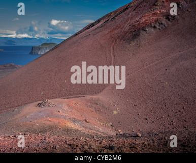 ELDFELL VOLCANO HEIMAEY WESTMAN ISLANDS ICELAND Stock Photo