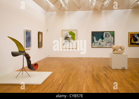 europe, switzerland, zurich, kunsthaus, art museum, room with different works of art and paintigs of pablo picasso Stock Photo