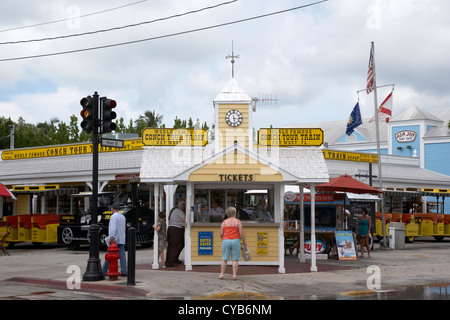 world famous conch tour train depot and tickets key west florida usa Stock Photo