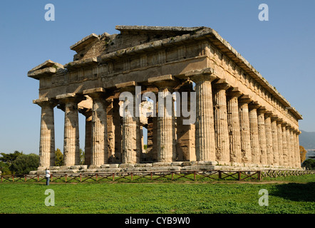 Temple of Neptune, mid 5th century BC.Paestum, south of Naples. Stock Photo