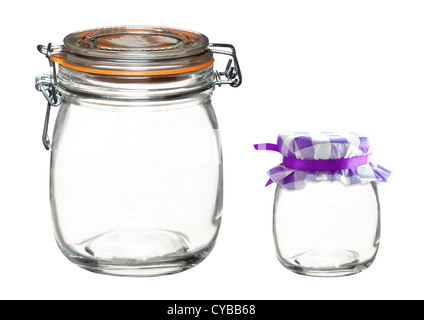 Two glass jars Stock Photo