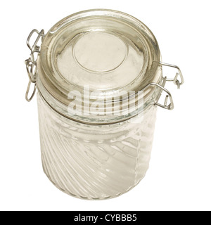 Empty glass jar Stock Photo