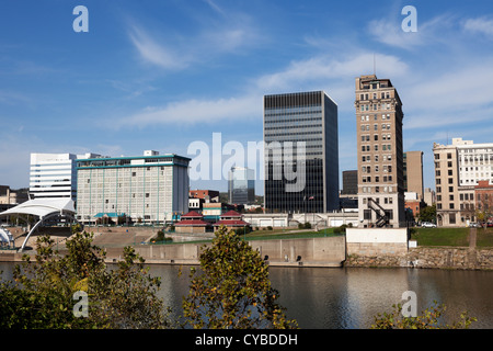 Charleston, West Virginia skyline seen during fall afternoon. Stock Photo