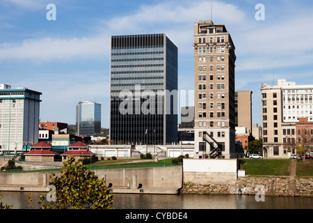 Charleston, West Virginia skyline seen during fall afternoon. Stock Photo