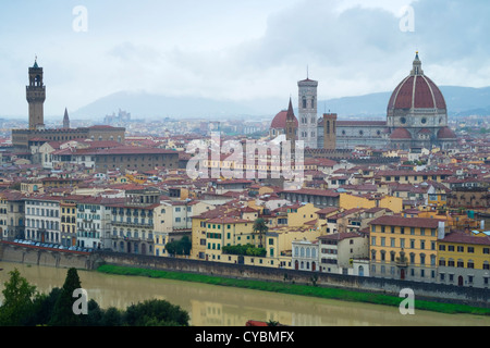 View over the city of Florence in Italy Stock Photo