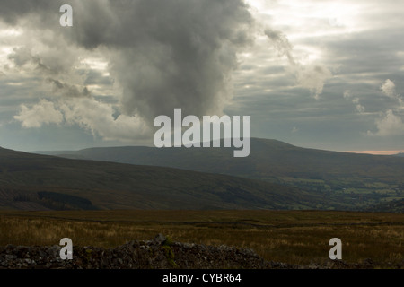Stormy clouds over the Cumbrian fells Stock Photo