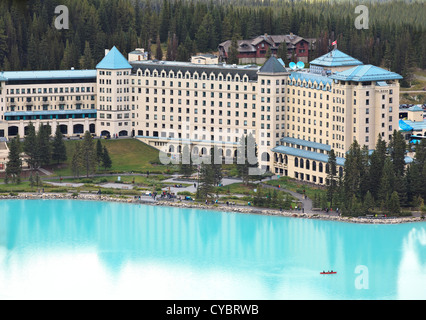 Fairmont Chateau Lake Louise, Lake Louise, Banff National Park, Alberta, Canada Stock Photo