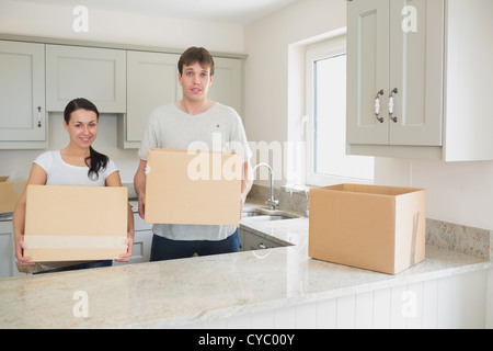 Young couple relocating Stock Photo