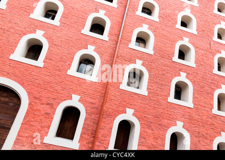 Architectural background. Abstract view of Classic architecture in Poland. Torun. Stock Photo