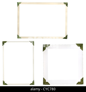 Retro Blank Photo Frames Album Vintage Scrapbook Elements Isolated White  Stock Photo by ©frenta 442816238