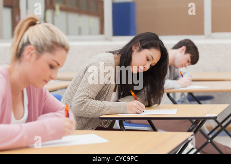 Students taking an exam Stock Photo