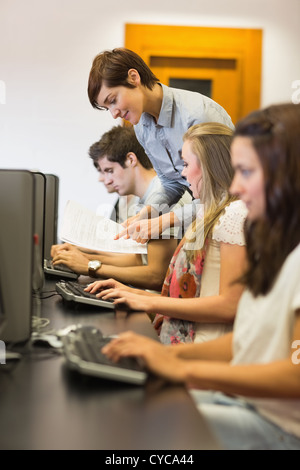 Teacher explaining to the student Stock Photo