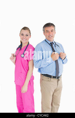 Two doctors standing together Stock Photo