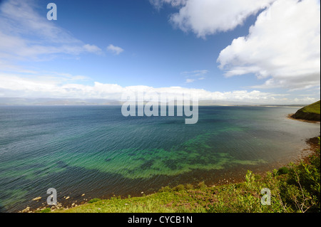 Coumeenole beach, coast of Dingle Peninsula and Coumeenoole Bay, in summer, Ireland. Stock Photo