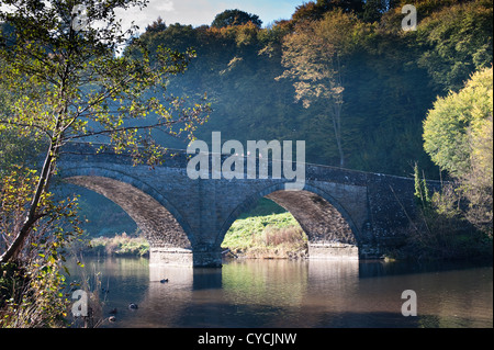 Dinham Bridge over River Teme, Ludlow, Shropshire, England Stock Photo