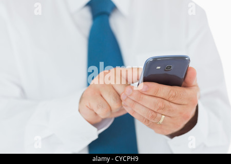 Man using a smart phone Stock Photo