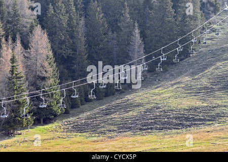 Rope way at the end of the season Stock Photo