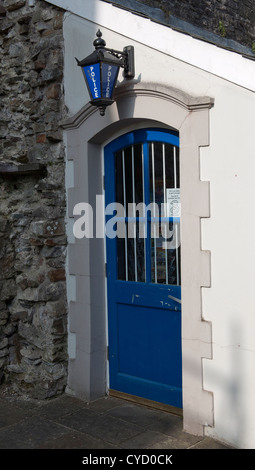 Doorway to old Police Station, Carmarthen Castle, Carmarthen, West Wales, Wales, UK. Stock Photo