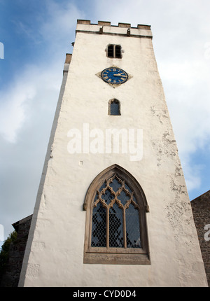 The tower at St Peter's Church, Carmarthen, West Wales, Wales, UK. Stock Photo