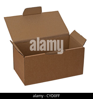 Oblong empty cardboard box! Stock Photo