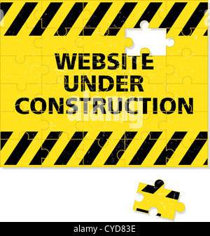 Website under construction background made of puzzle pieces Stock Photo