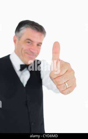 Content man in suit Stock Photo
