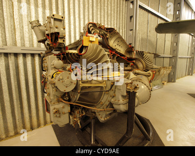 Aircraft engines in the Prague Aviation Museum Stock Photo