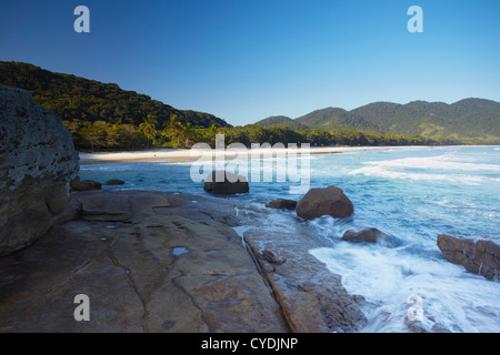 Lopes Mendes beach, Ilha Grande, Rio de Janeiro State, Brazil Stock Photo