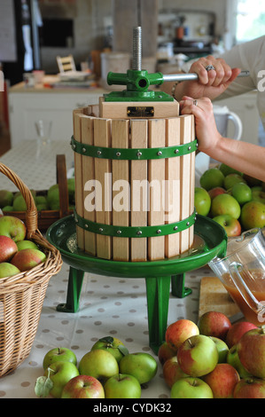 Apple Press,Cider processes Stock Photo