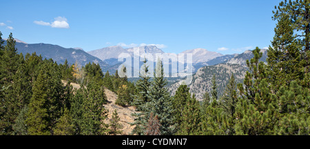 A panorama of Rocky Mountain National Park. Colorado. Stock Photo