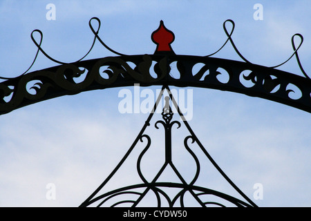 A Detail of the Gate (Arch) at the entrance to Brick Lane, Banglatown, London Stock Photo