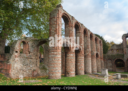 roman ruins England Essex Colchester autumnal scene. Stock Photo