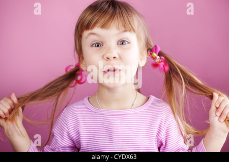 Lovely kid girl studio series Stock Photo