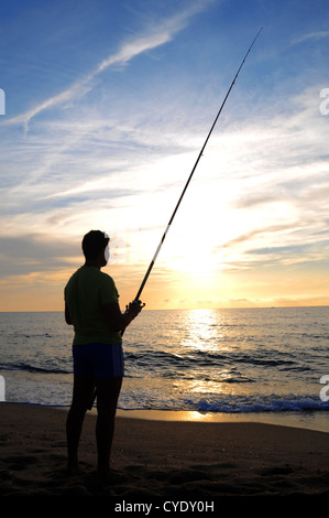 fisherman sunset Stock Photo