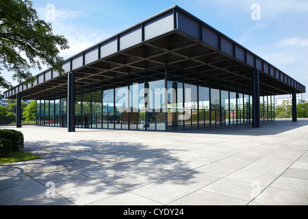 Neue Nationalgalerie,New National Gallery in Berlin designed by architect Ludwig Mies van der Rohe in 1968 Stock Photo